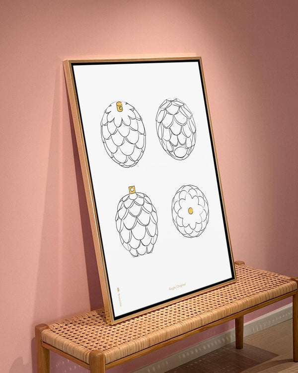 Brainchild - Canvas Print - Design Sketches - White - Pinecone