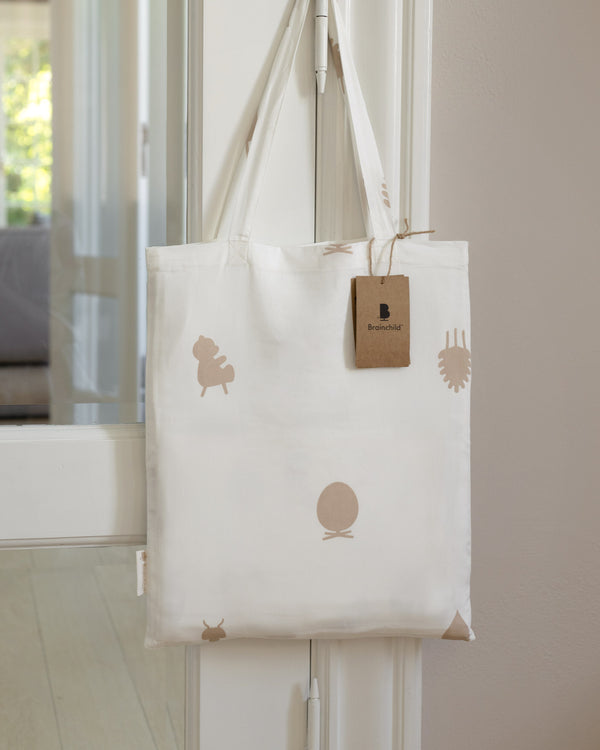 Brainchild – Tote bag – Design Icons – White – Sand