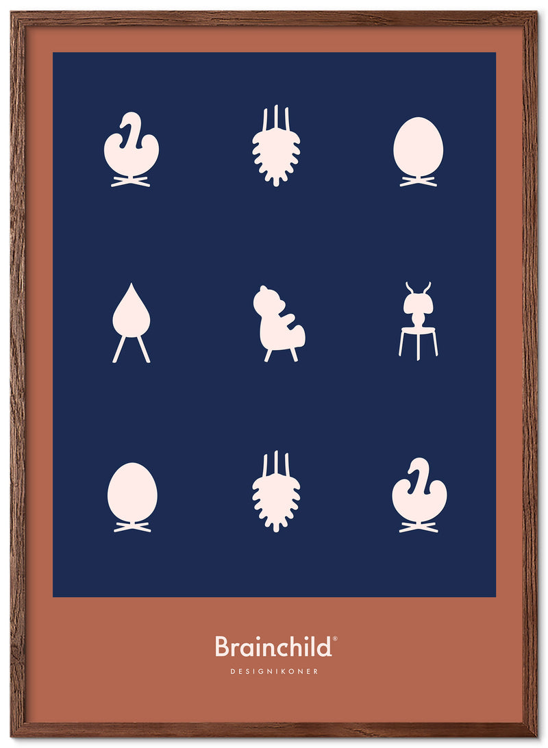 Brainchild – Poster – Design icons – Blue
