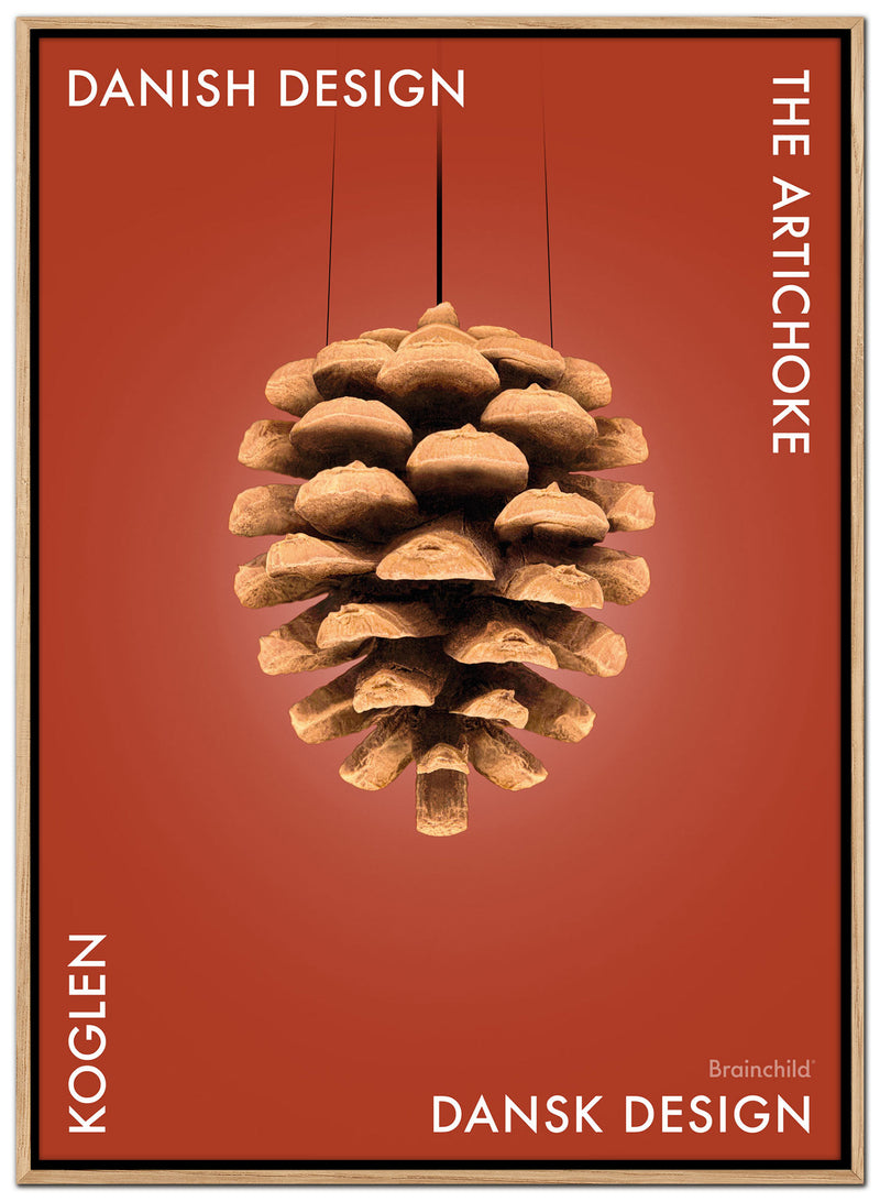 Brainchild – Canvas Print – Danish Design – Red – Pine Cone