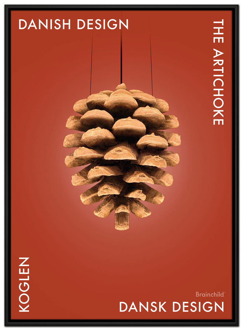 Brainchild – Canvas Print – Danish Design – Red – Pine Cone