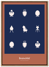Brainchild – Canvas Print – Design icons – Blue