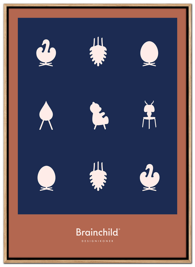 Brainchild – Canvas Print – Design icons – Blue