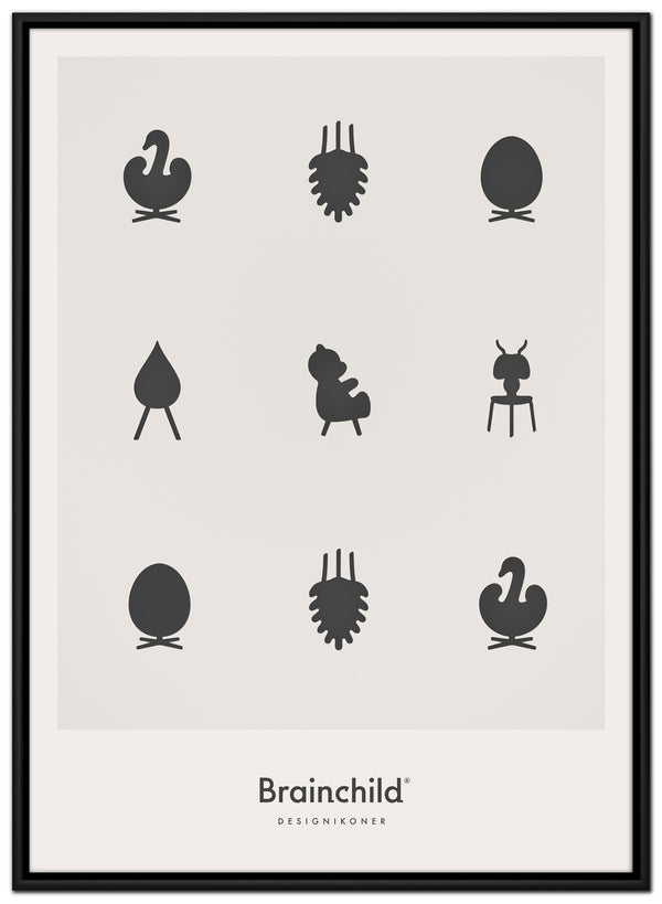 Brainchild – Canvas Print – Design icons – Light grey