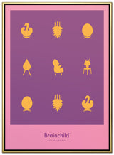 Brainchild – Canvas Print – Design icons – Pink