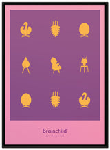 Brainchild – Canvas Print – Design icons – Pink
