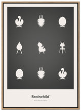 Brainchild – Canvas Print – Design icons – Dark grey