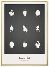 Brainchild – Canvas Print – Design icons – Dark grey