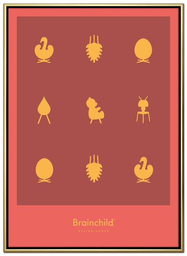 Brainchild – Canvas Print – Design icons – Red