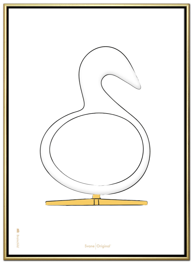 Brainchild – Canvas Print – Design Sketch – White – Swan