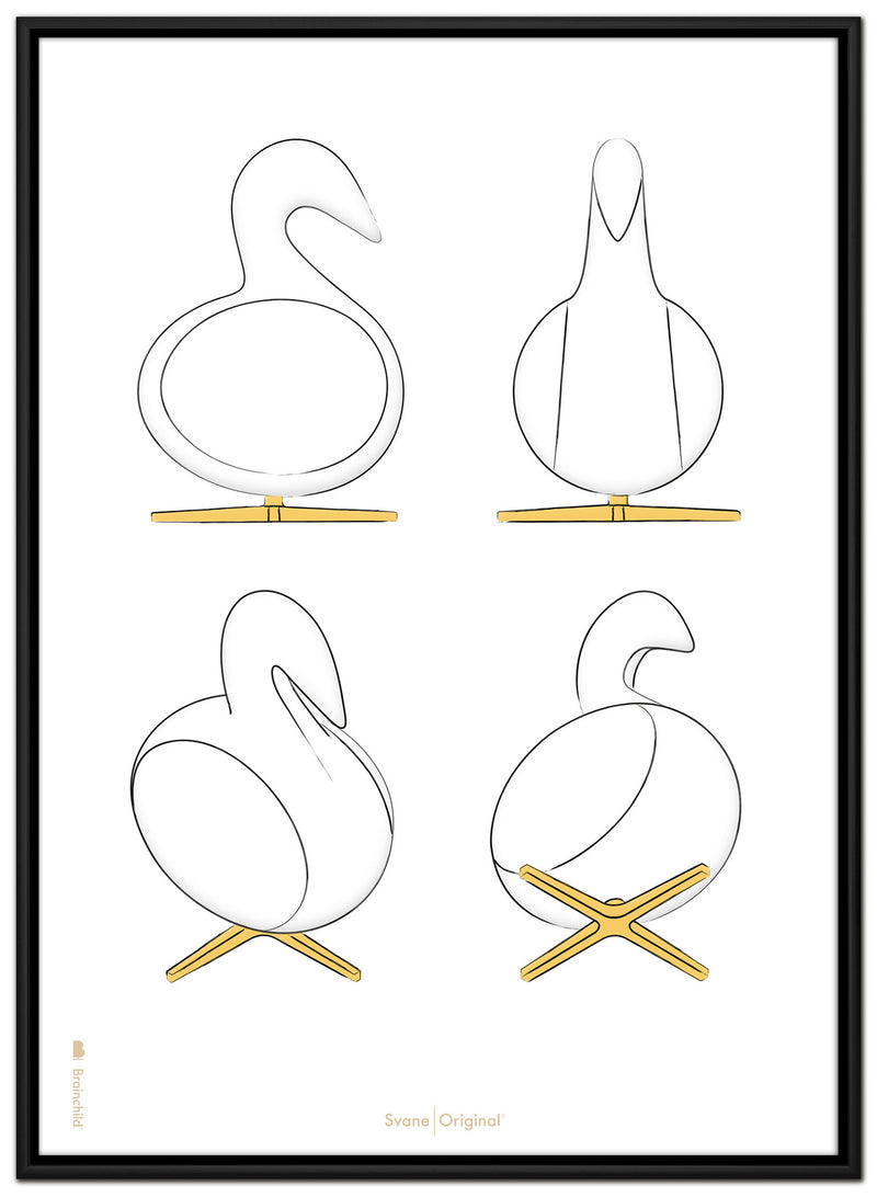 Brainchild – Canvas Print – Design Sketches – White – Swan