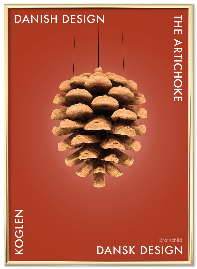 Brainchild - Poster - Danish Design - Red - Pine Cone