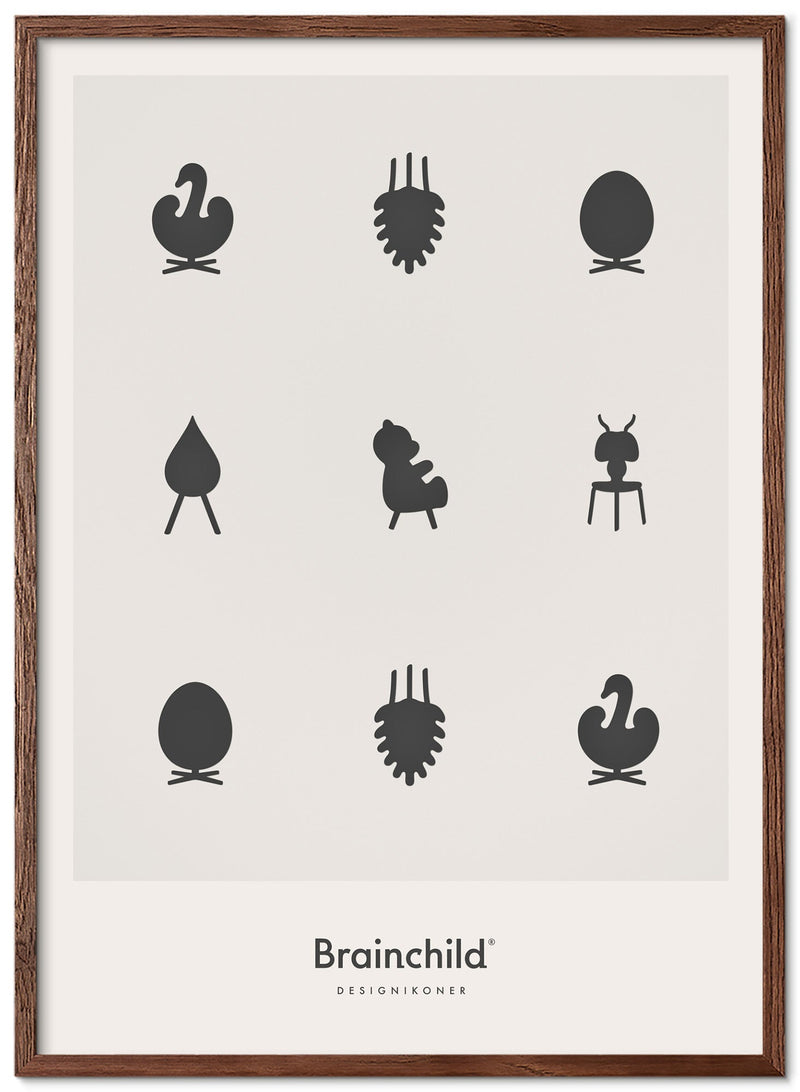 Brainchild – Poster – Design icons – Light grey