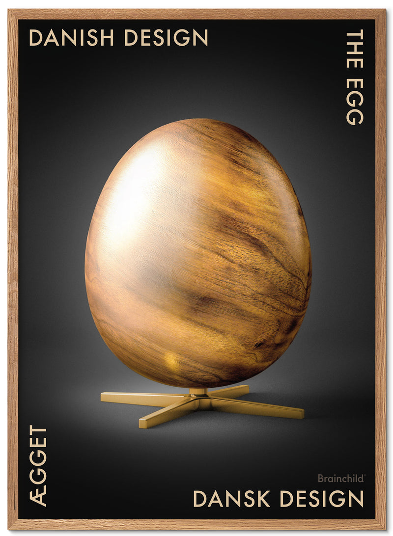 Brainchild - Poster - Danish Design - Black - The Egg Figurine