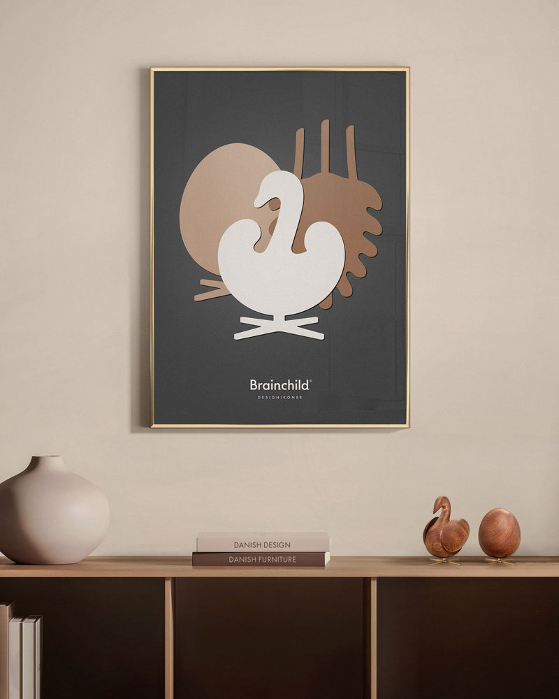 Brainchild plakat med Æg, Kogle og Svane
