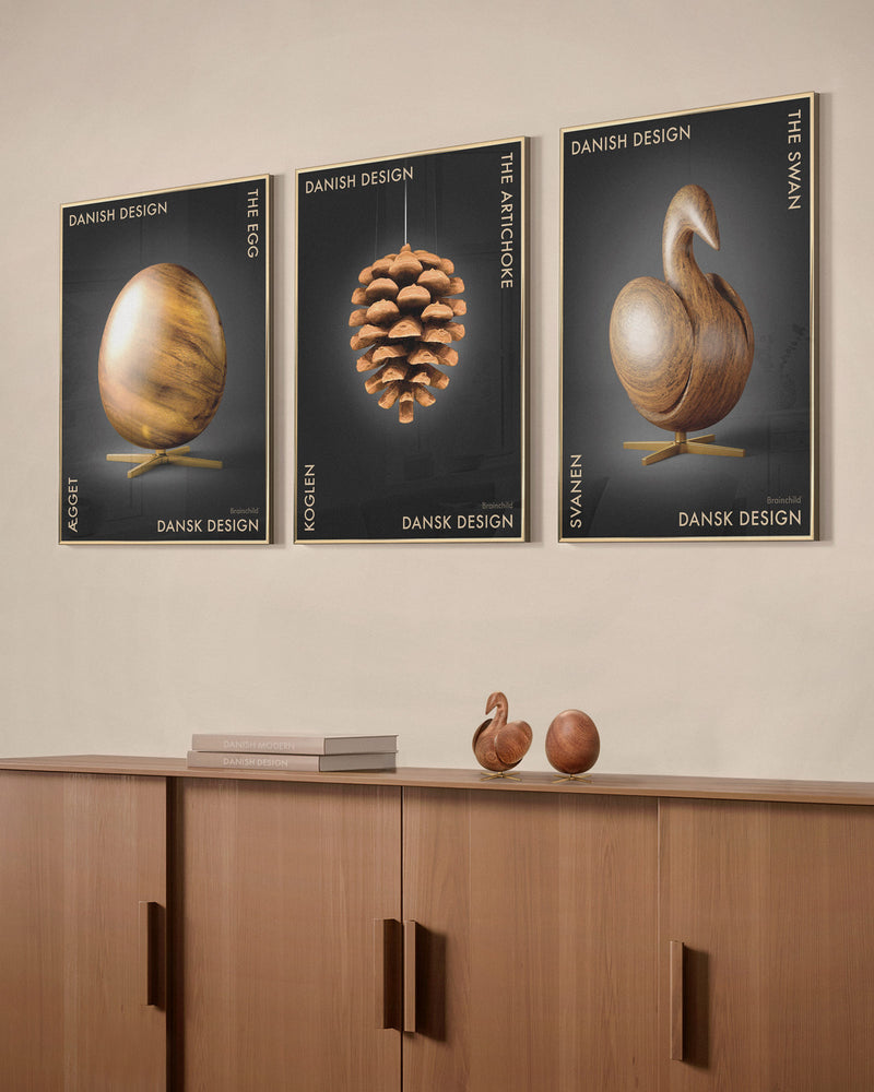 Brainchild - Poster - Danish Design - Black - Pine Cone
