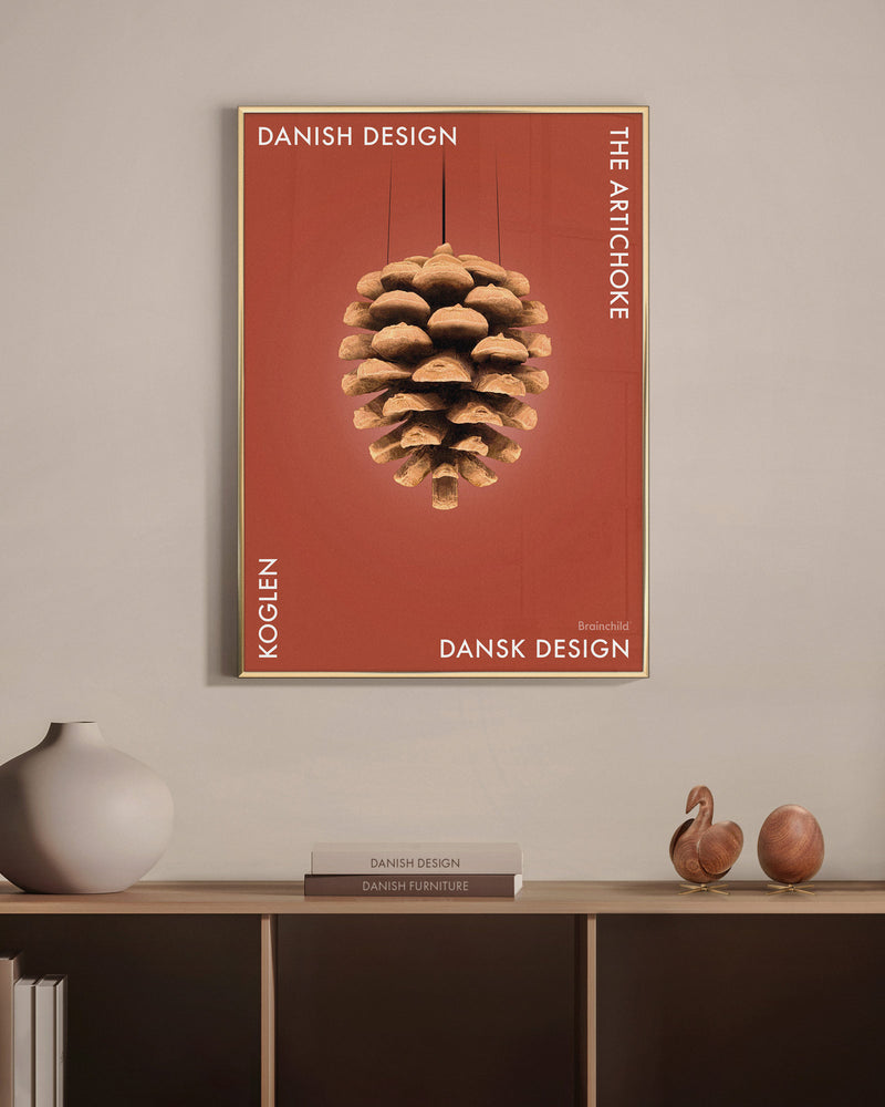 Brainchild - Poster - Danish Design - Red - Pine Cone