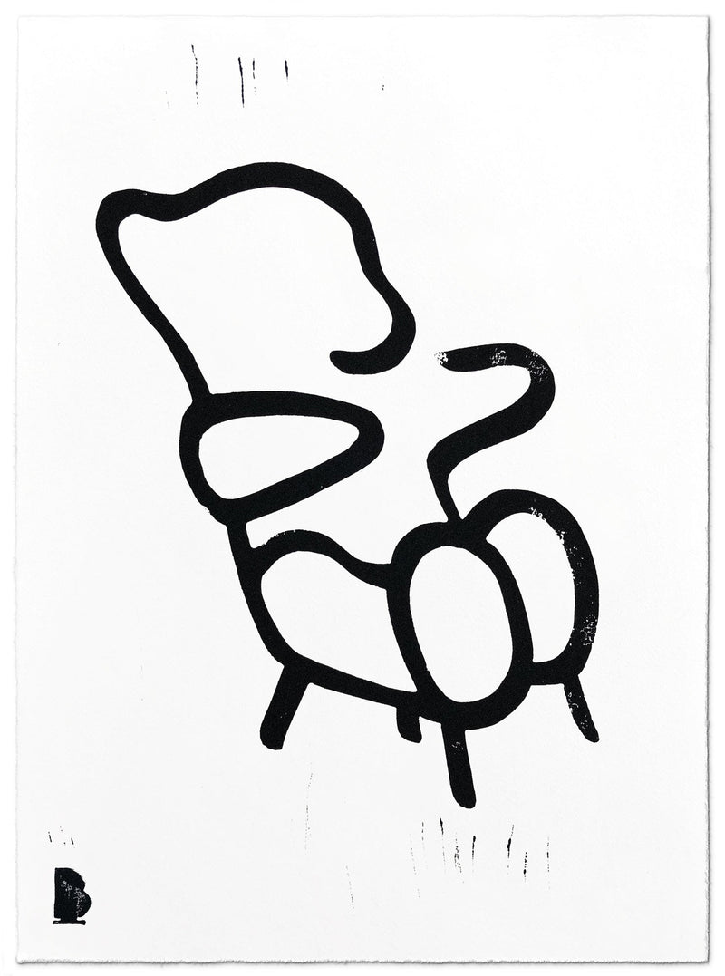 Brainchild – Poster – Linocut Print – Papa Bear